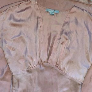 Favlux Fashion Satin Pink Maxi Dress